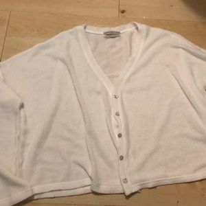 used white knit sweater